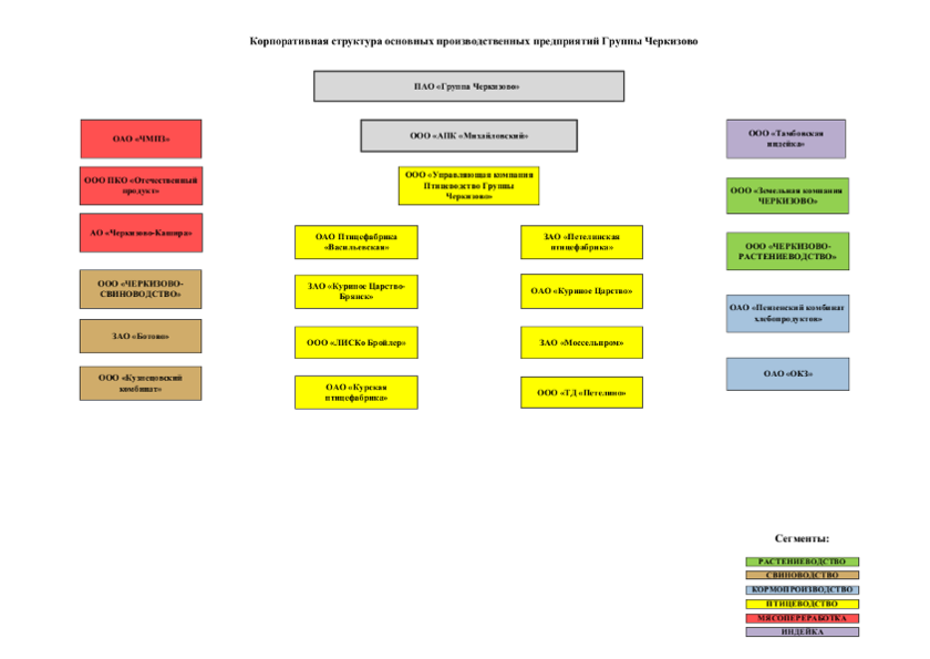 Структура группы на 2017 год