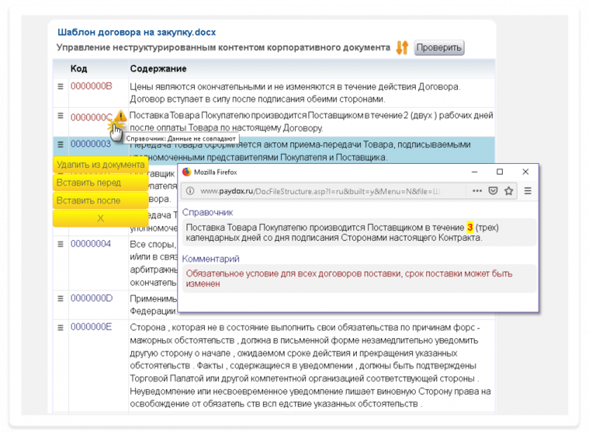 Шаблон договора на закупку