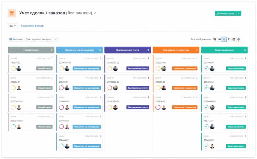 Обновленные виды отображения задач